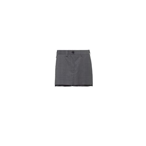 miu miu mini skirt grey|Slate Gray Grisaille Mini Skirt .